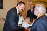 Majster Vladimír Plachý s členom NR SR v pozadí p. Štefanec