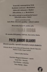 Program venovaný Dr Jankovi Blahovi.