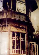 Foto z roku 1920 z natáčania kinokeču - laterny magiky